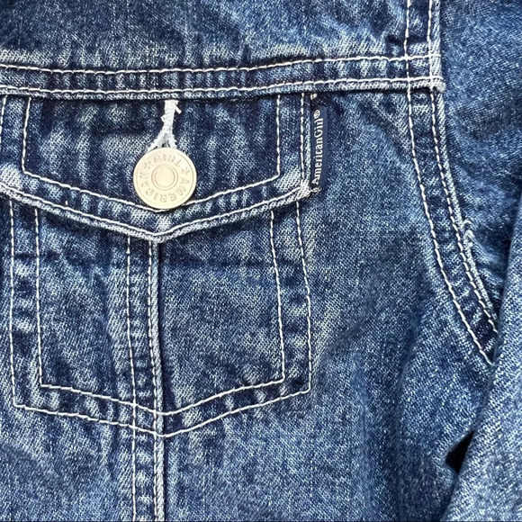 American Girl Denim Blue Jacket Girls Dark Wash Small - Picture 8 of 9